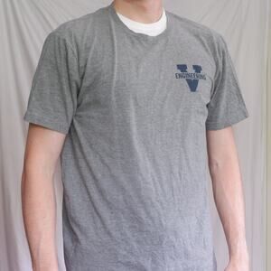 UVA Engineering Men's L Gray T-Shirt University of Virginia Graphic Tee